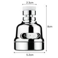 thumbnail image 3 of 2pc Modern Bathroom Shower Spray with Rotating Faucet Style Head,3 Spray Water Saving Shower Attachment, 3 of 9
