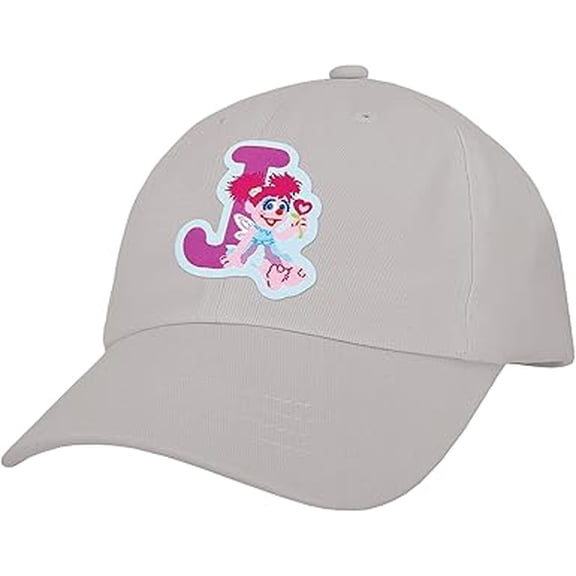 Sesame Street Elmo & Abby Kids Toddler Cap with Initial, Toddler Boys Hat, Youth Girl Baseball Cap, Cute Toddler Baseball Cap