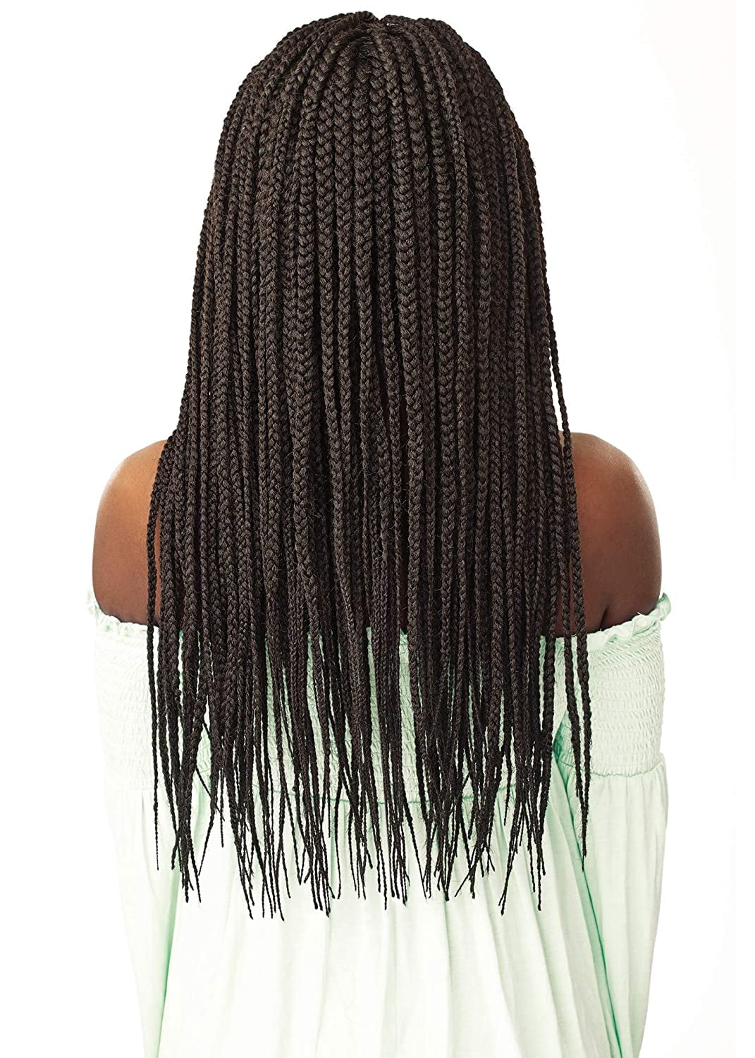 Sensationnel Cloud9 Swiss 4X4 Lace Parting Wig Large Size - BOX BRAID LARGE (2 [Darkest Brown])