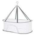thumbnail image 1 of Unique Bargains Folded Mesh Clothes Hanging Dryer, 1-Tier Sweater Drying Rack, White, 1 of 5