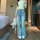 thumbnail image 1 of ZOENOVA Cargo Jean Woman's Retro Y2K Versatile Jeans Street Fashion Pantalones Mujer Baggy Loose Straight Denim Trousers mujer, 1 of 5