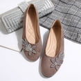 thumbnail image 6 of Viluyesy Womens Ballet Flats Pointed Toe Corduroy Rhinestone Butterfly Slip On Breathable Everyday Formal Comfort Flat Shoes Gray Size US8.5, 6 of 10