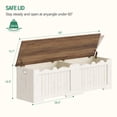 thumbnail image 5 of Hzuaneri Extra Large Storage Chest, 59" Lift Top Storage Bench with 2 Safety Hinges, Entryway Shoe Bench, Supports 330 lb, Easy Assembly, Rustic White, 5 of 8