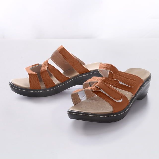 Sandalias de verano para mujer, zapatillas ligeras, tacones de cuña informales, zapatos de mujer Wmkox8yii ytu10734
