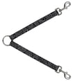 thumbnail image 1 of Buckle-Down Leash Splitter - Bandana Skulls Black Silver - 1" Wide - 30" Length, 1 of 1