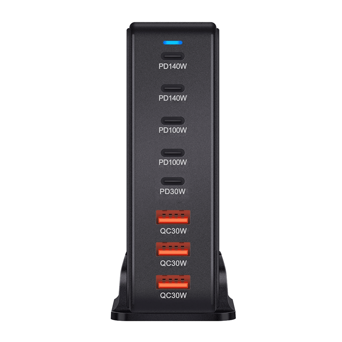 Fast Charging 600W Desktop GaN Quick PD Charger 8 Ports USB Type C Mobile Phone Laptop PC Dock Stand US Plug
