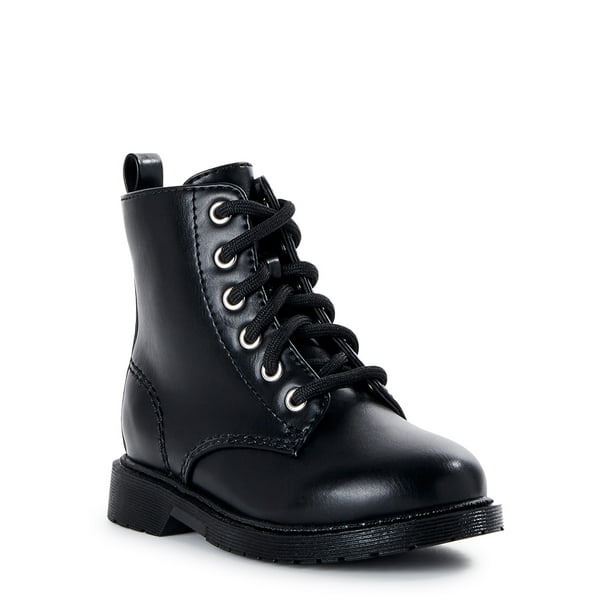 Wonder Nation Toddler Girls' Patent Combat Boots, Sizes 712