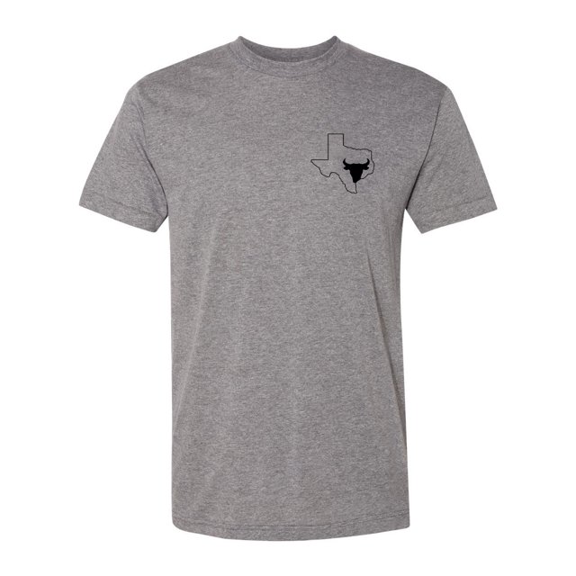 Gravity Trading Mens Texas State Longhorn USA-Made Triblend Tee - Athletic Grey - Medium