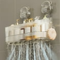 thumbnail image 4 of Toilet Side Storage Rack, Wall Mount Bathroom Draining Basket, Hanging Shower Organizer with Sucyion Cup and Towel Hooks for Home Hotel, 4 of 8