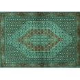 thumbnail image 1 of Ahgly Company Indoor Rectangle Persian Turquoise Blue Traditional Area Rugs, 7' x 10', 1 of 4