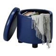 thumbnail image 4 of Designs4Comfort Round Accent Storage Ottoman with Reversible Tray Lid, 4 of 9