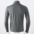 thumbnail image 5 of Kaerm Mens Mock Neck Undershirt Casual Slim Fit Long Sleeve Thermal Underwear Pullover Shirts Dark Gray XXL, 5 of 6