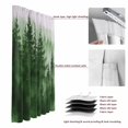 thumbnail image 6 of Forest Green Ombre Blackout Curtains for Bedroom/Living Room, Pinch Pleated Black Out Curtains, Watercolor Modern Tree Room Darkening Window Drapes with Hooks 2 Panels, 39"x70", 6 of 8
