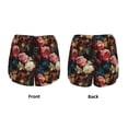 thumbnail image 2 of JUNZAN Rose Flowers Print Women's Athletic Gym Running Shorts with Phone Pockets - Workout Shorts-Large, 2 of 8