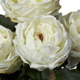 thumbnail image 2 of Nearly Natural Fancy Rose Artificial Flower Arrangement with Vase, White, 2 of 6