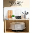 thumbnail image 5 of Electric Food Steamer with 3 Tiers, 13.7QT BPA-Free Steam Cooker, 800W Fast Cooking, 60-Minute Timer, Ideal for Veggies Seafood Rice, 5 of 6