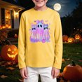 thumbnail image 2 of Child Boys Halloween Shirt for 5t 6t Boys Halloween Ghost T-Shirt Glow In The Dark Long Sleeve T Shirt Toddler to Youth Boys Clothes Size 5-6 Years, 2 of 5