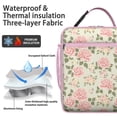 thumbnail image 2 of Botanical Insulated Lunch Bag Box Teen Reusable Lunch Bag Fit Most Bento Boxes Cooler Tote Bag Office Beach, 2 of 6