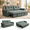 Chenille-Green, variant on 77" Sleeper Sofa Bed, Convertible Pull Out Couch, Chenille L Shaped Couch Bed with Adjustable Backrest & USB Ports, Small Space Apartment Loveseat Sofa for Living Room (Green)