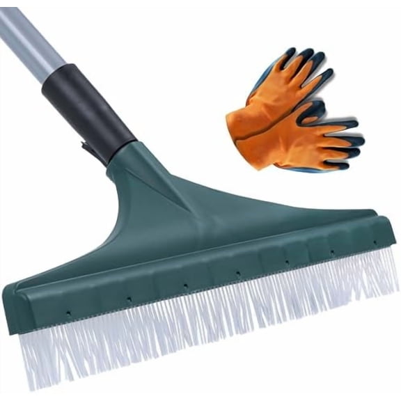 Artificial Turf Rake | Extra Length - Heavy Duty | Astro Turf Bristle Brush - Ideal for Synthetic Grass Leaves and Pet Hair Removal | Abrasion & Rust Resistant | Ergonomical Design$$Garden & Patio