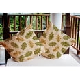 thumbnail image 3 of Simply Daisy 16" x 16" Retro Leaves Indoor/Outdoor Polyester Throw Pillow, Olive, 3 of 3