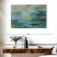 thumbnail image 3 of Elephant Stock Pastel Blue Sea Wall Art - Horizontal Canvas Wall Art - Living Room Wall Decor - Abstract Canvas - Blue And Yellow Decor By Silvia Vassileva - 39" x 26", 3 of 8
