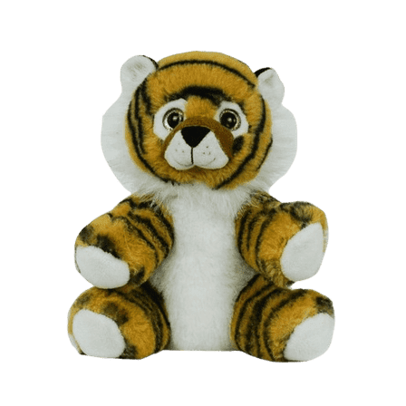 Plush Gear Roary the Tiger 8-Inch Soft Striped Stuffed Animal Toy for Kids, Jungle Plush Gift