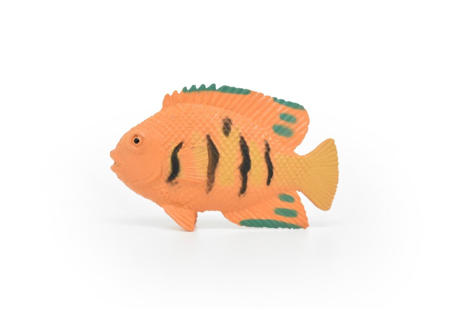 Angelfish Toy, Flame, Realistic Tropical Fish, Realistic Plastic Replica 2" (1 PACK)