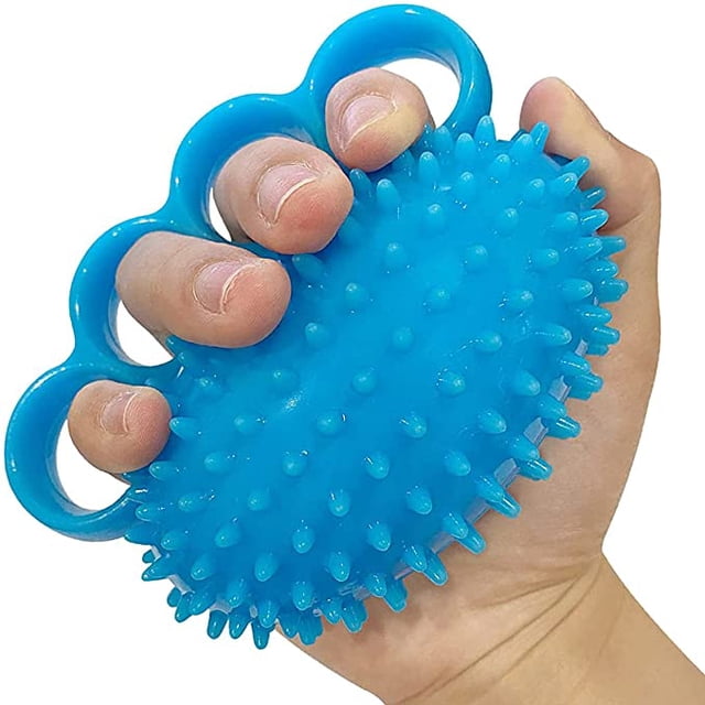 Pelota de agarre liwang pelota de rehabilitación azul para manos con protuberancias blandas
