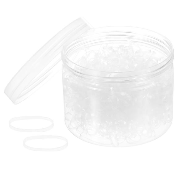 Uxcell 500 Pack Rubber Band Stretchable Rubber Elastic Band Transparent 20mm x 3mm Hair Rubber Bands for Home Office