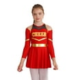 thumbnail image 3 of Mufeng Robe de Cheerleading d'Halloween pour Filles, Manches Longues, Épaules Dénudées, Rouge 16, 3 of 7