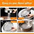 thumbnail image 6 of 8" Stainless Steel Flour Sifter 60 Mesh - Baking Sieve W/Scraper - Gift Idea, 6 of 6