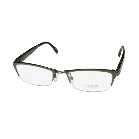 KIO YAMATO KT-312 TITANIUM HALF-RIMLESS SOFT NOSEPADS HOT EYEGLASS FRAME/GLASSES