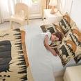 thumbnail image 5 of jejeloiu Bull Mountain Sunset 7-Piece Bedding Comforter Set Kids,Western Animal Print King Bedding Sets,Reversible, 5 of 7