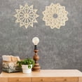 thumbnail image 3 of Mandala Wooden Wall Art Set of 2, Flower Symmetry Lace Look Ornament, Birch Wood Plywood Rustic Wall Art Accent for Hallway Bedroom Living Room and Offices, 11,4" X 11,4" X 0.1", by Ambesonne, 3 of 4