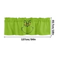 thumbnail image 3 of Funny Christmas Short Curtains, Whimsical Green Cartoon Half Curtain Xmas Decoration For Kitchen, Living Room, Bedroom Curtains (54x18 Inch), 3 of 5