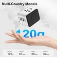thumbnail image 4 of Universal Travel Adapter, International Charger 3 USB Ports & Type-C Charging Adaptor Cellphones,Laptop, All in One Travel Plug Adapter Over 200 Countries (USA UK EU AUS) (White) 651FC on Clearance, 4 of 6