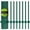 Green, variant on 10 Pcs Black Metal Fence Posts 4 Feet Heavy Duty Metal Fence Stakes No-Dig U Post Corner Anchors for Outdoor Garden Yards,Lawns ,Farm Fence Supports