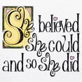 thumbnail image 3 of CafePress - She Believed She Could T Shirt - 100% Cotton Ringed T-Shirt, 3 of 4
