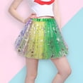 thumbnail image 6 of JFGHDG Light Up Tutu Women Ruffle Skirt Women Tutu Skirt Sequin Skirt Dance Skirt Tulle Skirt Running Tutu Light Green One Size, 6 of 9
