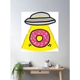 thumbnail image 2 of Donut Ufo Poster Wall Art, Modern Wall Decor For Living Room Bedroom, 24x24 UNFRAMED, 2 of 3