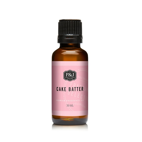 P&J Cake Batter Premium Fragrance Oil for Candle Making & Soap Making, Lotions, Haircare, Perfume, Diffuser Oils Scents - 30ml