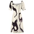 thumbnail image 4 of Vestido de manga corta con caligrafía negra de Joan Miro traje de verano para mujer vestidos de novia para fiestas vestido de graduación, 4 of 6