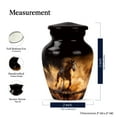thumbnail image 2 of KARYLIZ Horse Memorial Keepsakes for Ashes - Majestic Horse in Golden Dust Set of 5 Mini 3" Keepsake for Male - Small Decorative Urns for Mom & Dad - Cremation Urns for Human Ashes Adult Female, 2 of 2