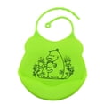 thumbnail image 3 of Baberos impermeables ajustables del bebé pequeños del silicón con el bolsillo cómodo Hipopótamo_verde Sunnimix Baberos para niños pequeños para comer, 3 of 7
