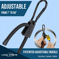 thumbnail image 3 of LuckyStraps 6-Pack 60" Adjustable Carabiner UV-Resistant Bungee Cords, 3 of 8