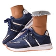 thumbnail image 3 of YLYL Women Sneakers Lace up Round Toe Waterproof Non-Slip Trendy Comfortable Casual Running Walking Shoes, 3 of 9