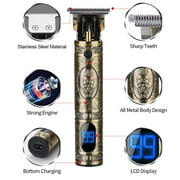Professional Mens Hair Clippers Zero Gapped Cordless Hair Trimmer Professional Haircut & Grooming Kit for Men Rechargeable LED Display