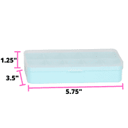 (2 pack) Everything Mary 10 Compartment Plastic Bead Storage Box, Teal (Single)