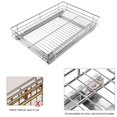 thumbnail image 4 of Kitchen Pull Out Cabinet Organizer, 14"W x 21"D x 4"H Under Cabinet Slide Out Sliding Shelf, Chrome, 4 of 8